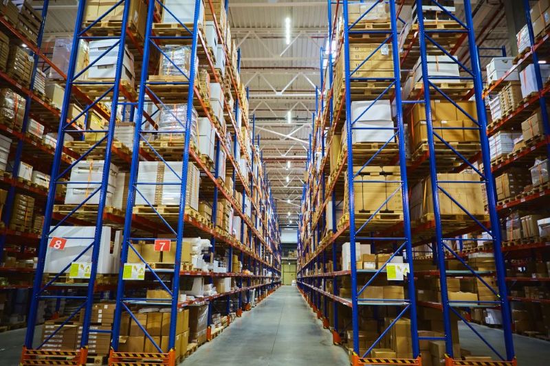 Warehouse interior showing warehouse operations.
